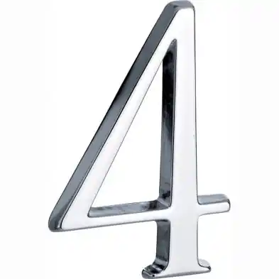 Mi Satori Huisnummer Roman 120mm-4 glans chroom Merkproduct