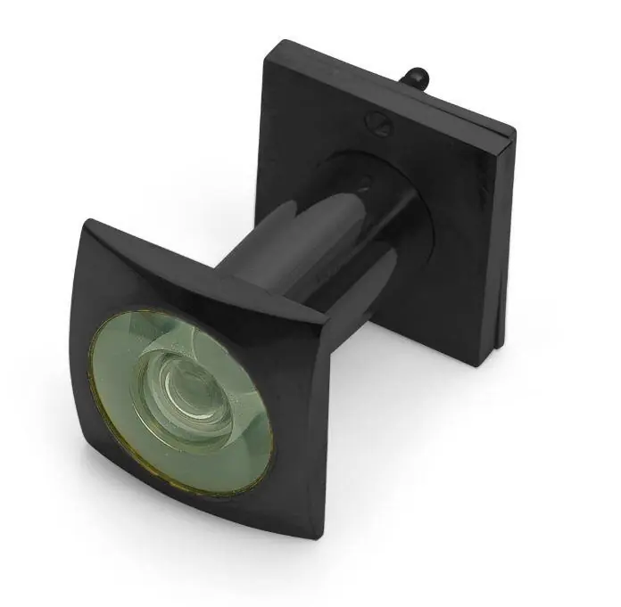 Populair Deurspion vierkant 200 graden 40-65mm zwart
