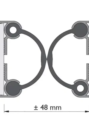 Alprokon deurnaaldprofiel - aluminium 2 x 2500mm - 4030 Veilige Betaling