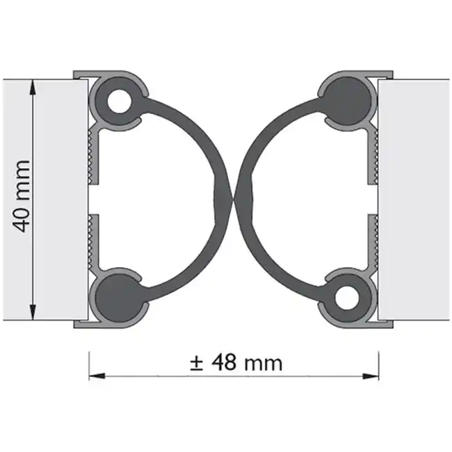 Alprokon deurnaaldprofiel - aluminium 2 x 2500mm - 4030 Veilige Betaling