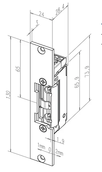 Merkproduct Standaard inbouw deuropener 128----09602A71 en 128----09635A71