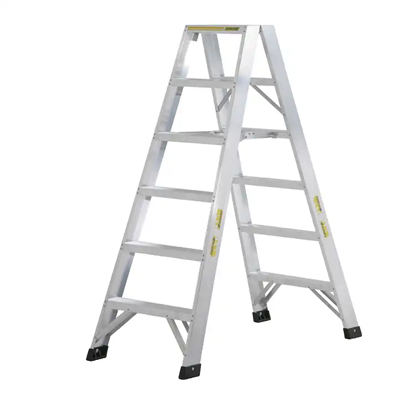 Gereduceerde Prijs dubbele trap aluminium ongecoat dirks