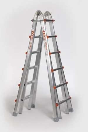 Actieprijs vouwladder telescoop alu.ongecoat waku