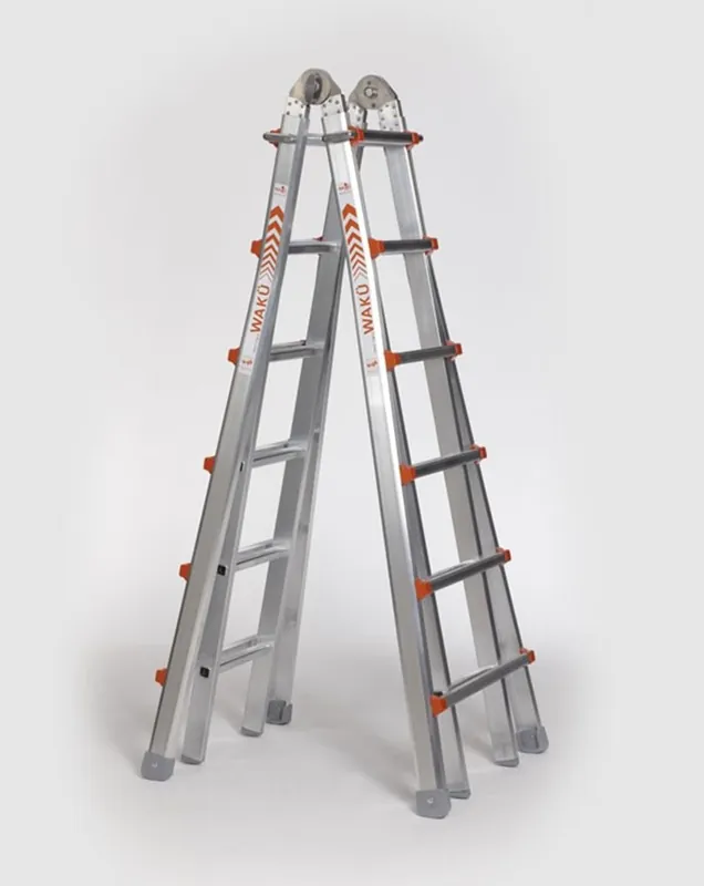Actieprijs vouwladder telescoop alu.ongecoat waku