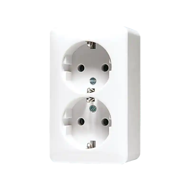 Populair wandcontactdoos opbouw dubbel jung