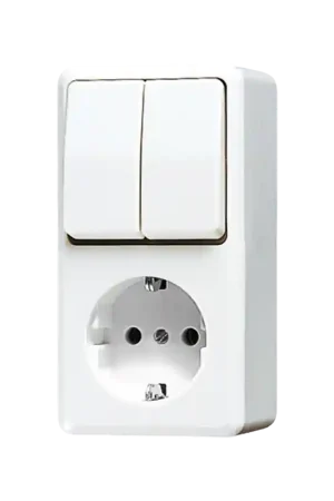 Aanbieding contactdoos+schakel serie opbouw jung
