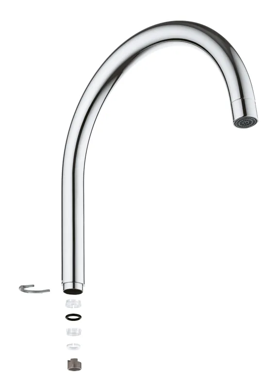 Snelle Levering bovenuitloop draaibaar chroom grohe