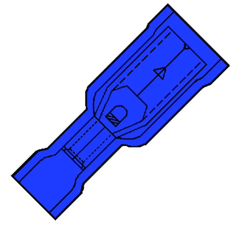 Merkproduct kabelschoen buskontakt blauw