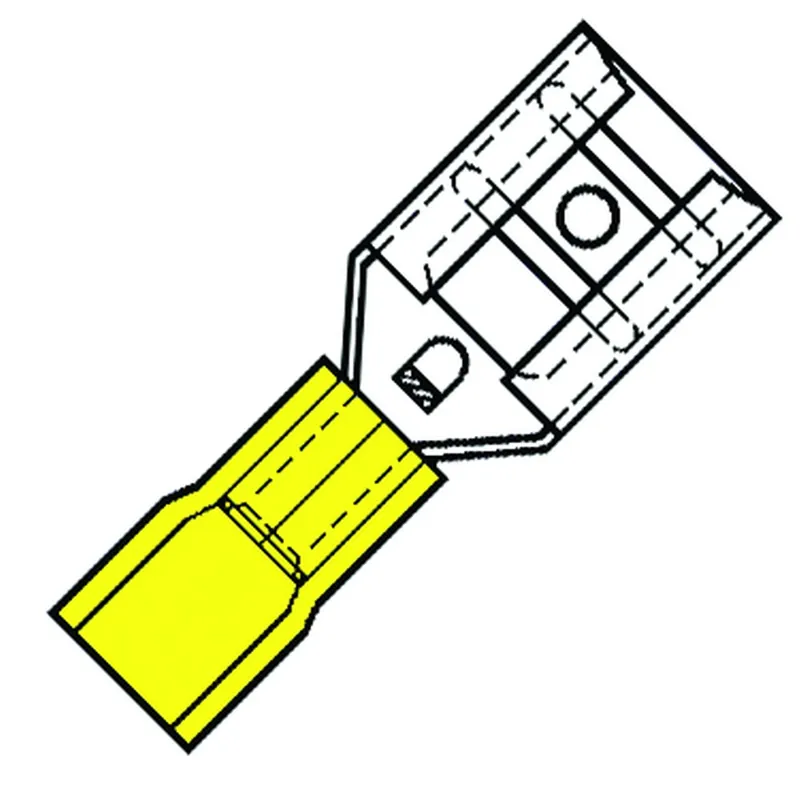 Merkproduct kabelschoen vlakstekerhuls geisol. geel