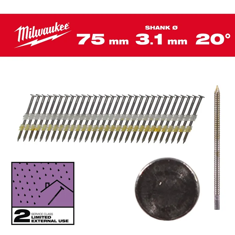 draadnagels gegalvaniseerd milwaukee Korting