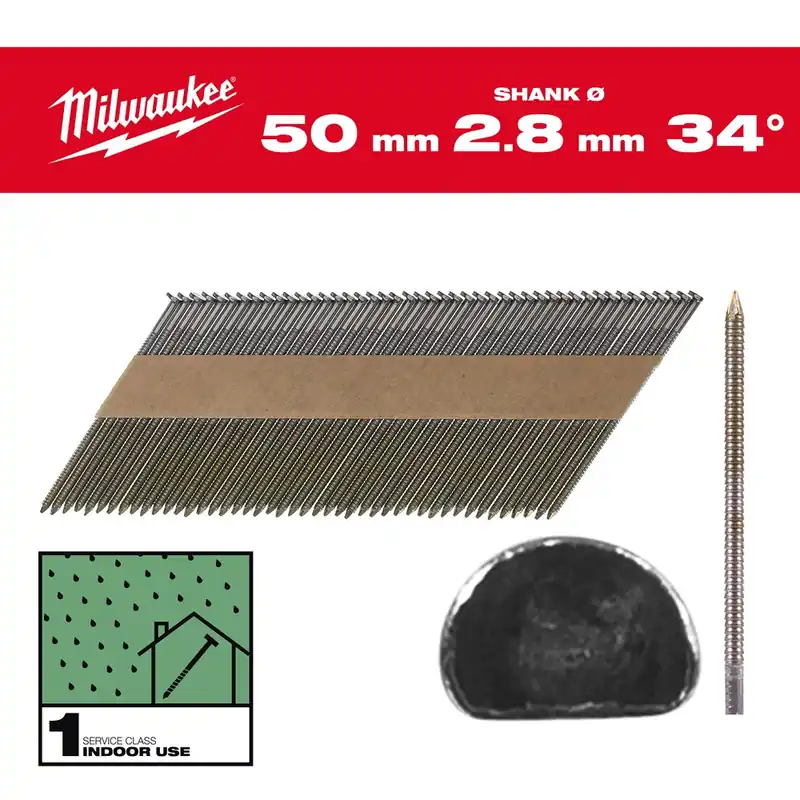 Beperkte Voorraad D-kopnagels schuin ring blank milwaukee