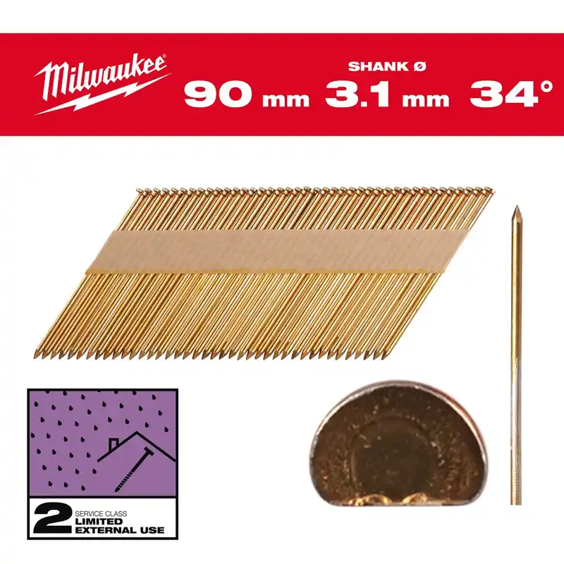 Betrouwbaar D-kopnagels schuin glad gegalv milwaukee
