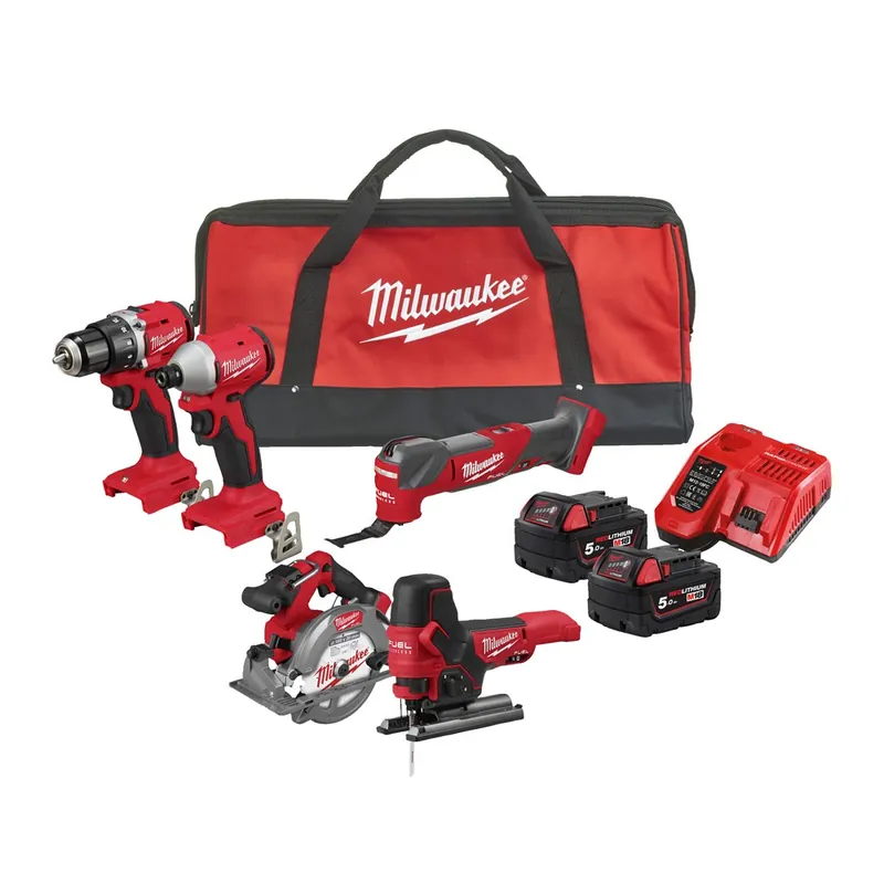 Flitsaanbieding accu combiset milwaukee 5.0Ah/18.0V