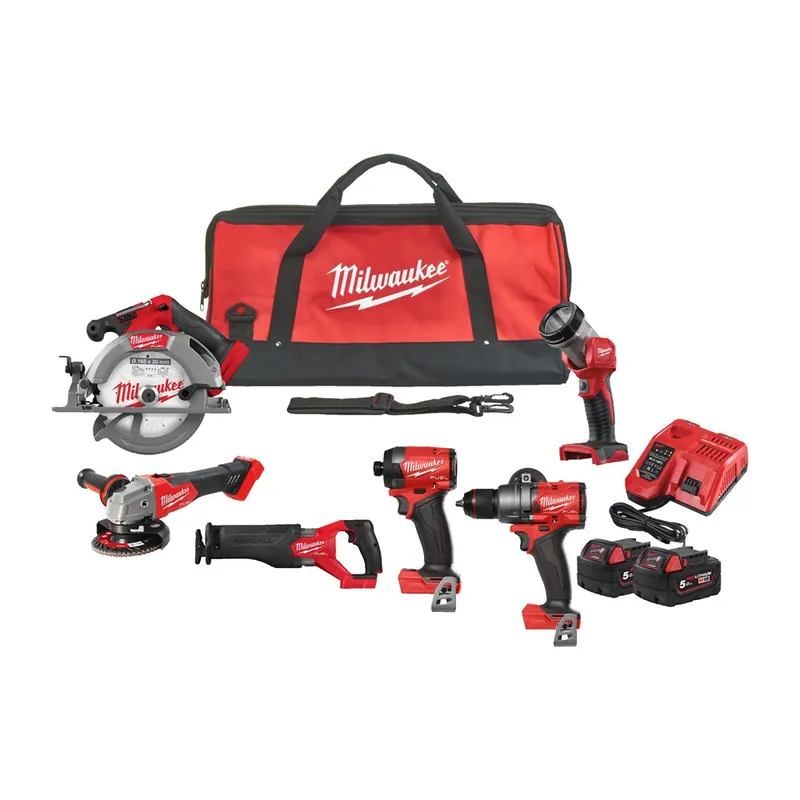 Hete Deal accu combiset milwaukee 5.0Ah/18.0V