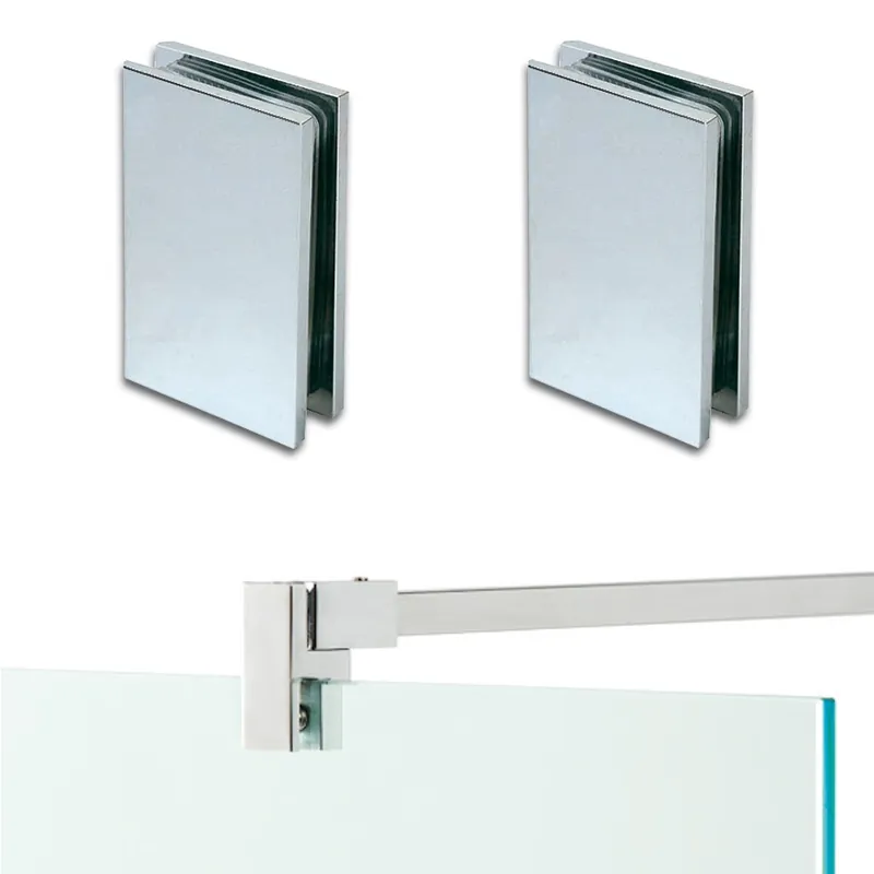Bohle Bilbao glasklemmen + stabilisatiestang vierkant GLANS VERCHROOMD Express Levering